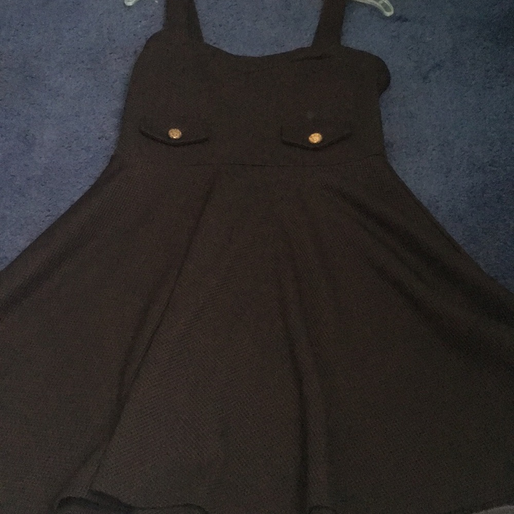 Black dress flared at bottom